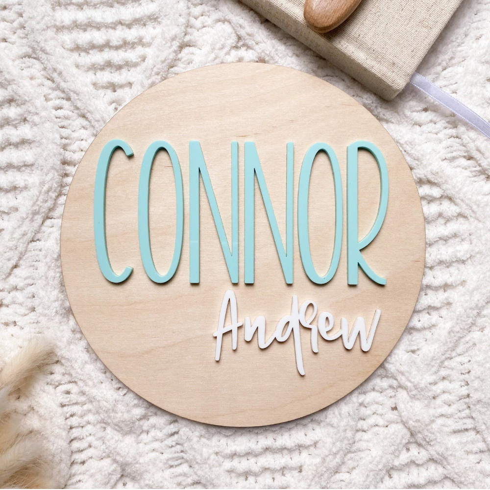 Baby Nursery - Placa de anuncio de nacimiento personalizada