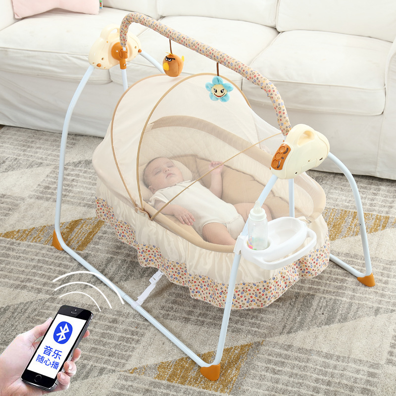 Baby Nursery Basket - Cuna eléctrica inteligente para bebé, cama