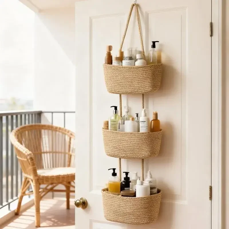 Baby Nursery Laundry Basket - Cesta de almacenamiento colgante de algodón