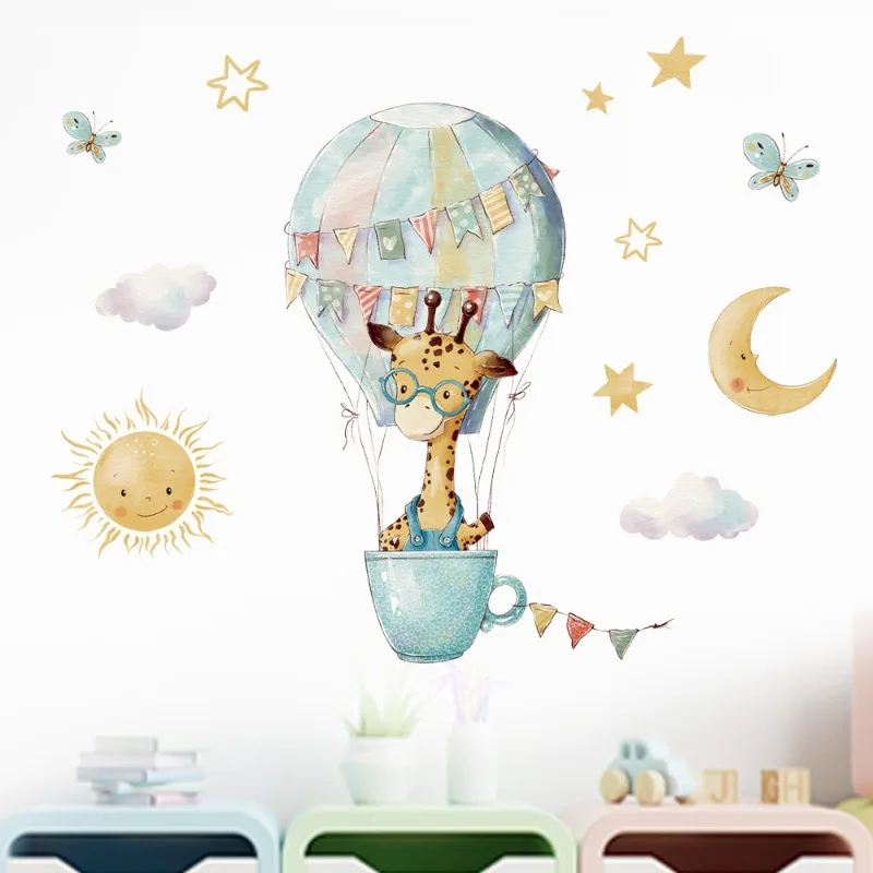 Baby Nursery Wallpaper Girl - Pegatinas de pared de jirafa de