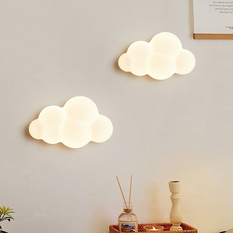 Baby Nursery Wall Lights - Lámparas de pared de nube blanca