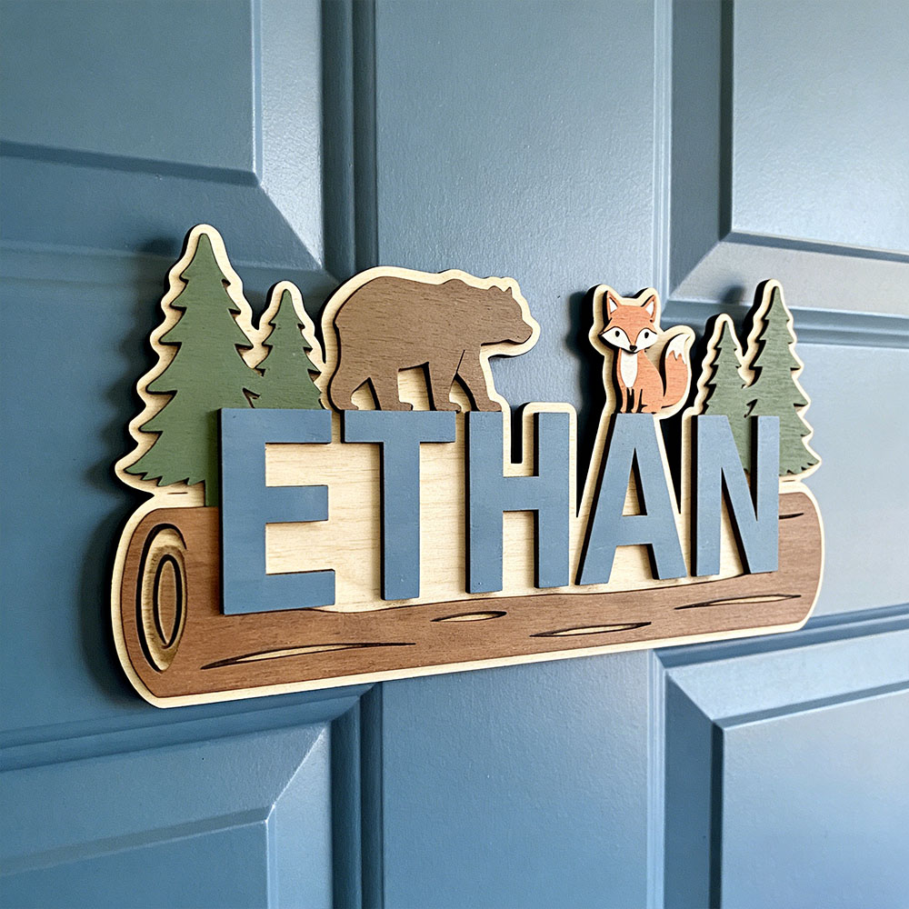 Baby Nursery Name Sign - Letrero de Madera Personalizado con Nombre