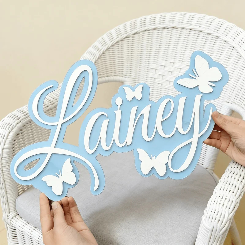 Baby Nursery - Placa con Nombre de Bebé Personalizada,