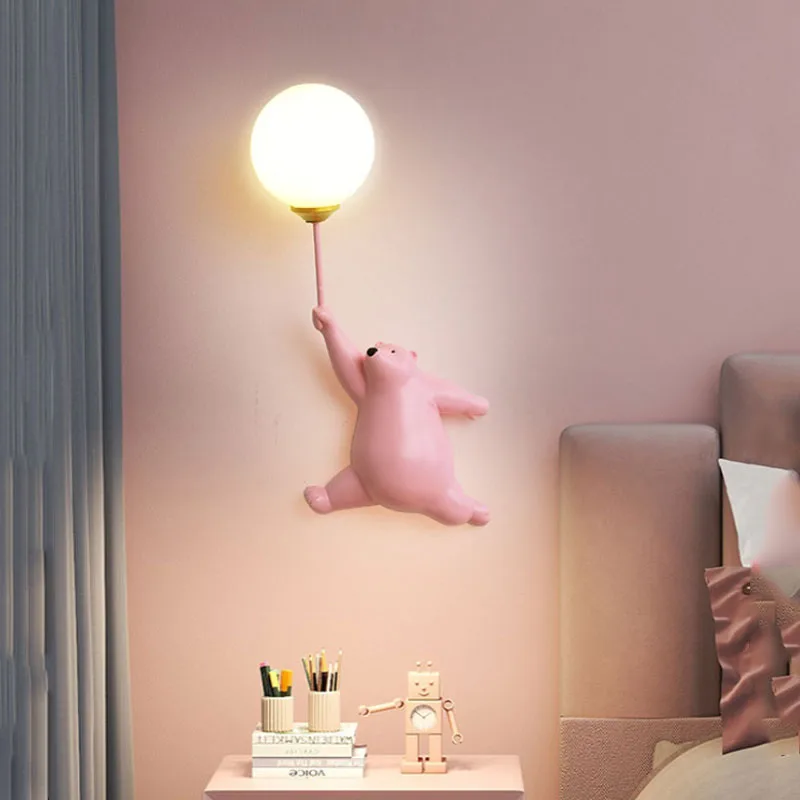Baby Nursery Wall Lights - Aplique LED de oso Polar de