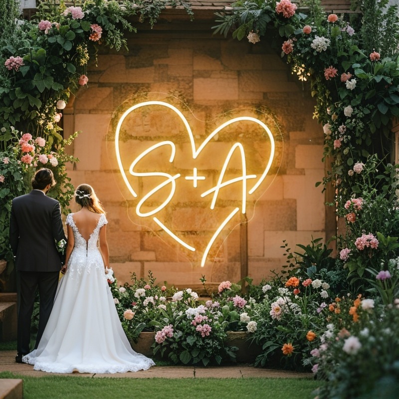 Baby Nursery Name Sign - Letrero de neón LED con iniciales