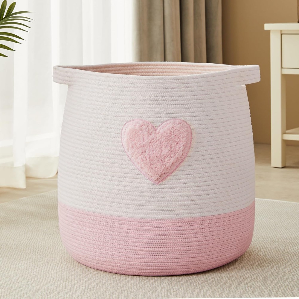 Baby Nursery Laundry Basket - Cesto para la colada rosa para