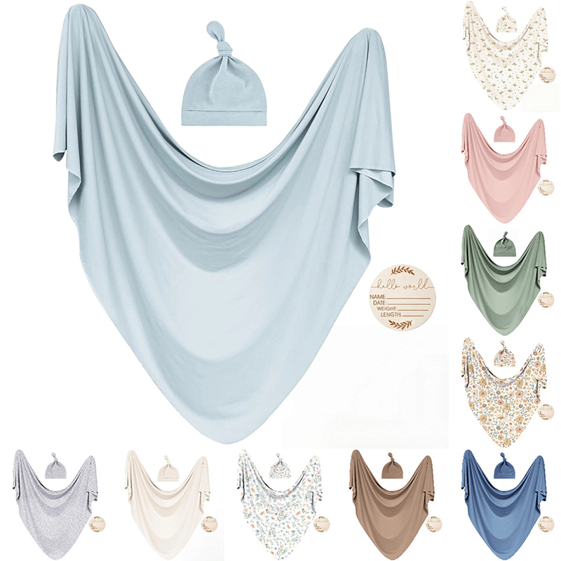 Baby Nursery Animal Prints - Mantas receptoras para bebé con gorro