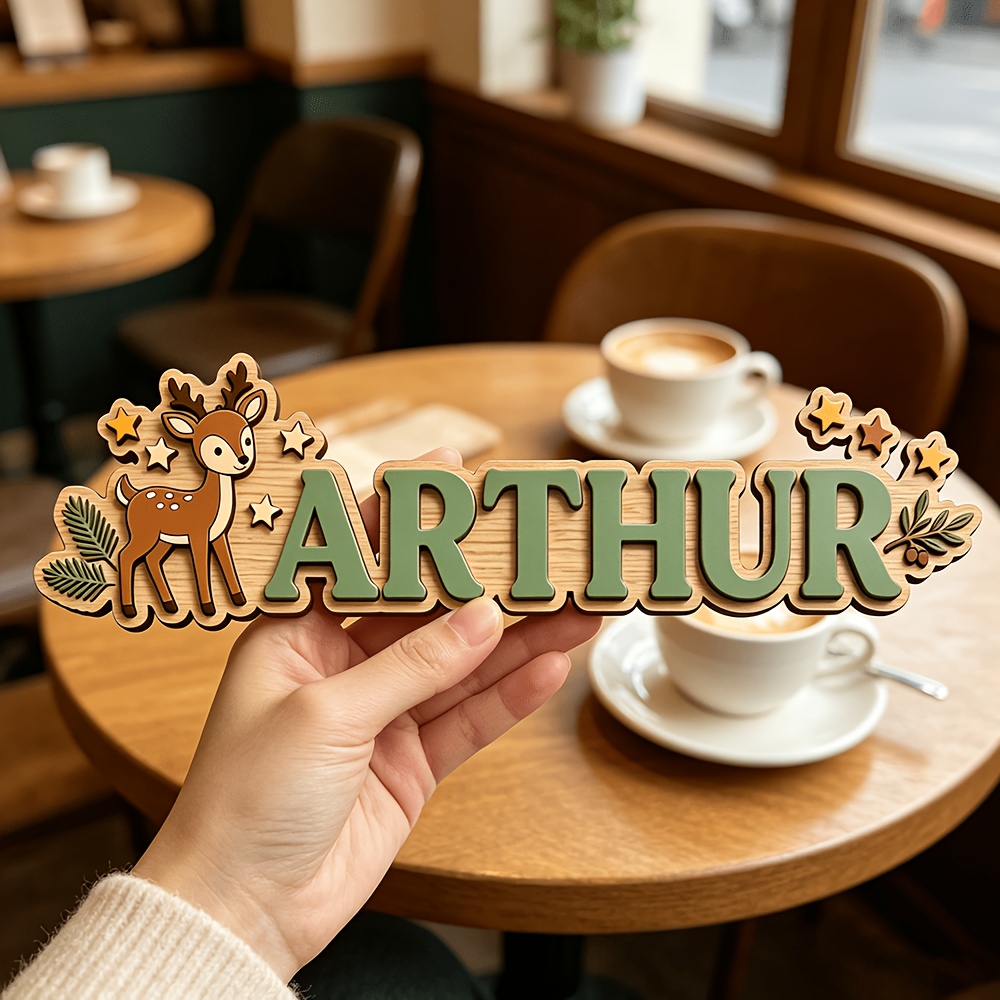 Baby Nursery Name Sign - Letrero de Madera Personalizado con Diseño