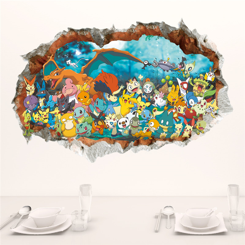 Baby Nursery Decals - Pegatina de pared de Pokémon Pikachu