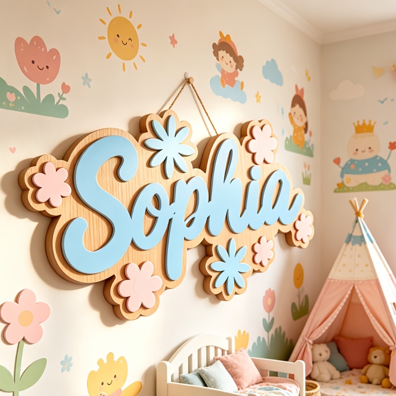 Baby Nursery Name Sign - Letrero Personalizado con Nombre y Diseño