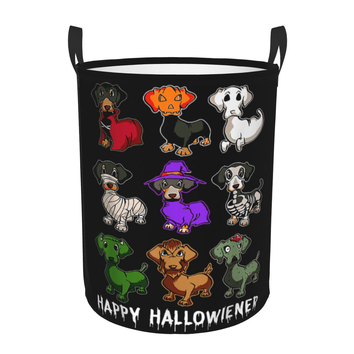 Baby Nursery Laundry Basket - Happy Hallowiener divertido perro salchicha Halloween