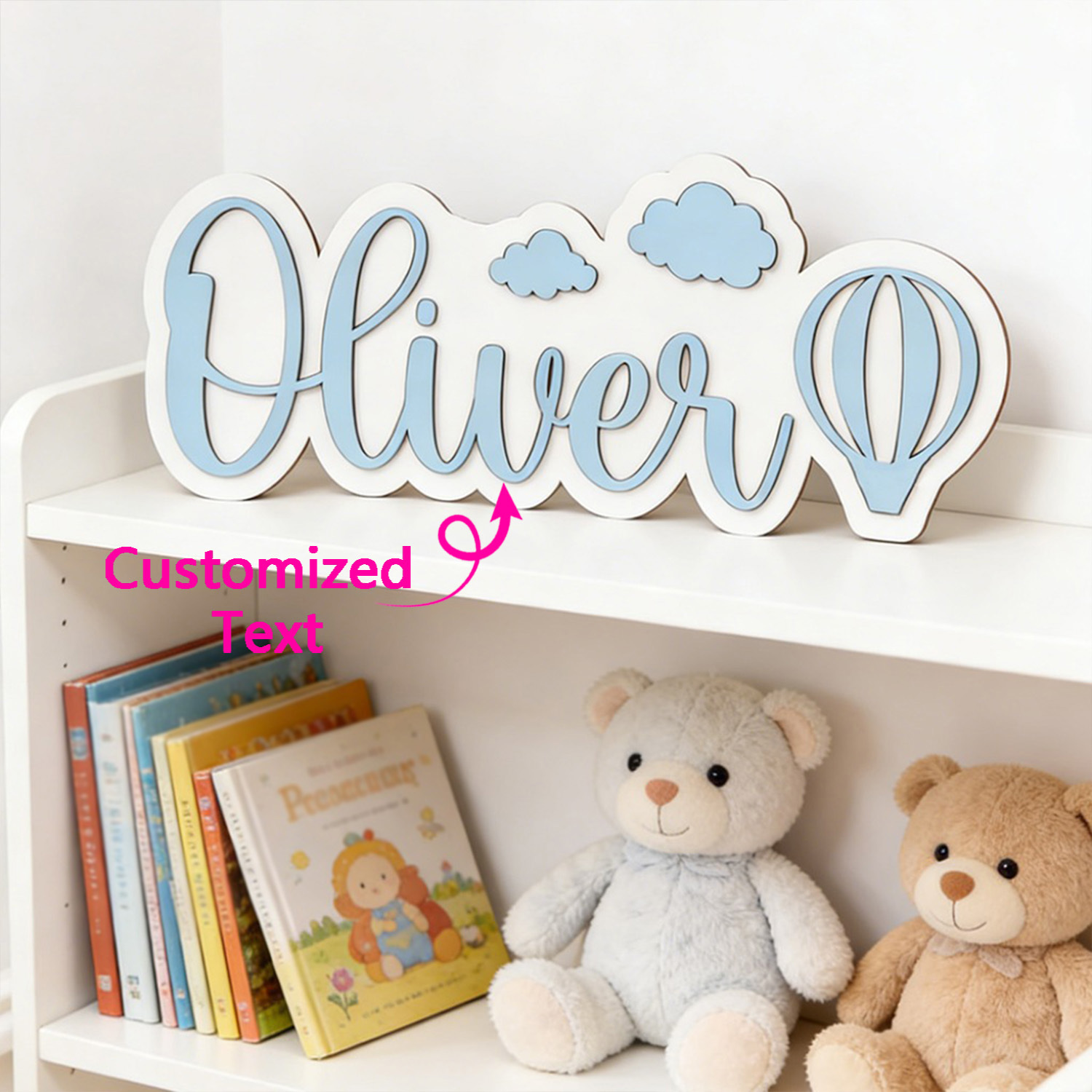 Baby Nursery Name Sign - Letrero Personalizado para Habitación con Globo