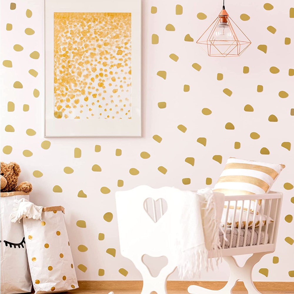 Baby Nursery Wallpaper Girl - Calcomanía de pared de puntos irregulares