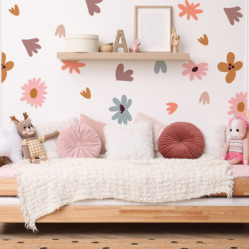 Baby Nursery Wallpaper Girl - DIY pegatinas de pared de flores