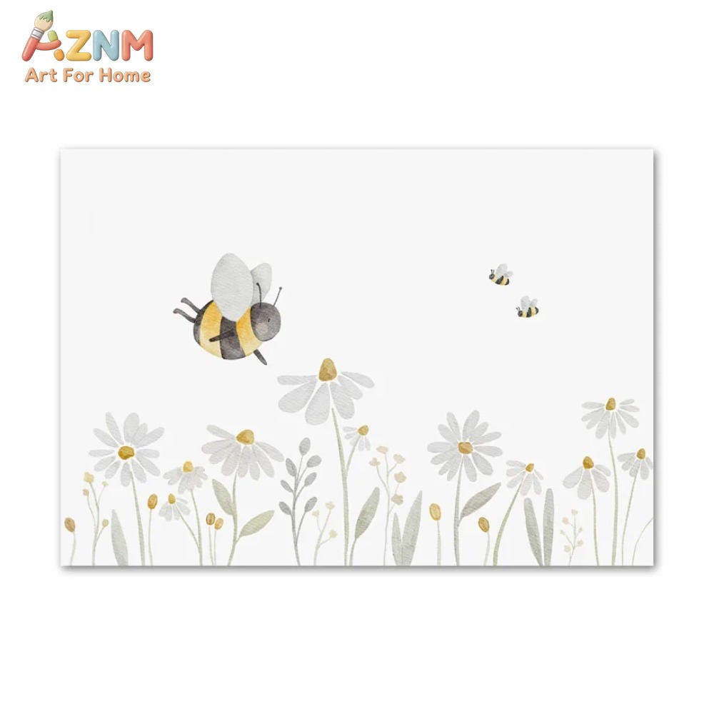 AZNM-Arte de pared en lienzo c - Baby Nursery Animal Prints reseña y precio