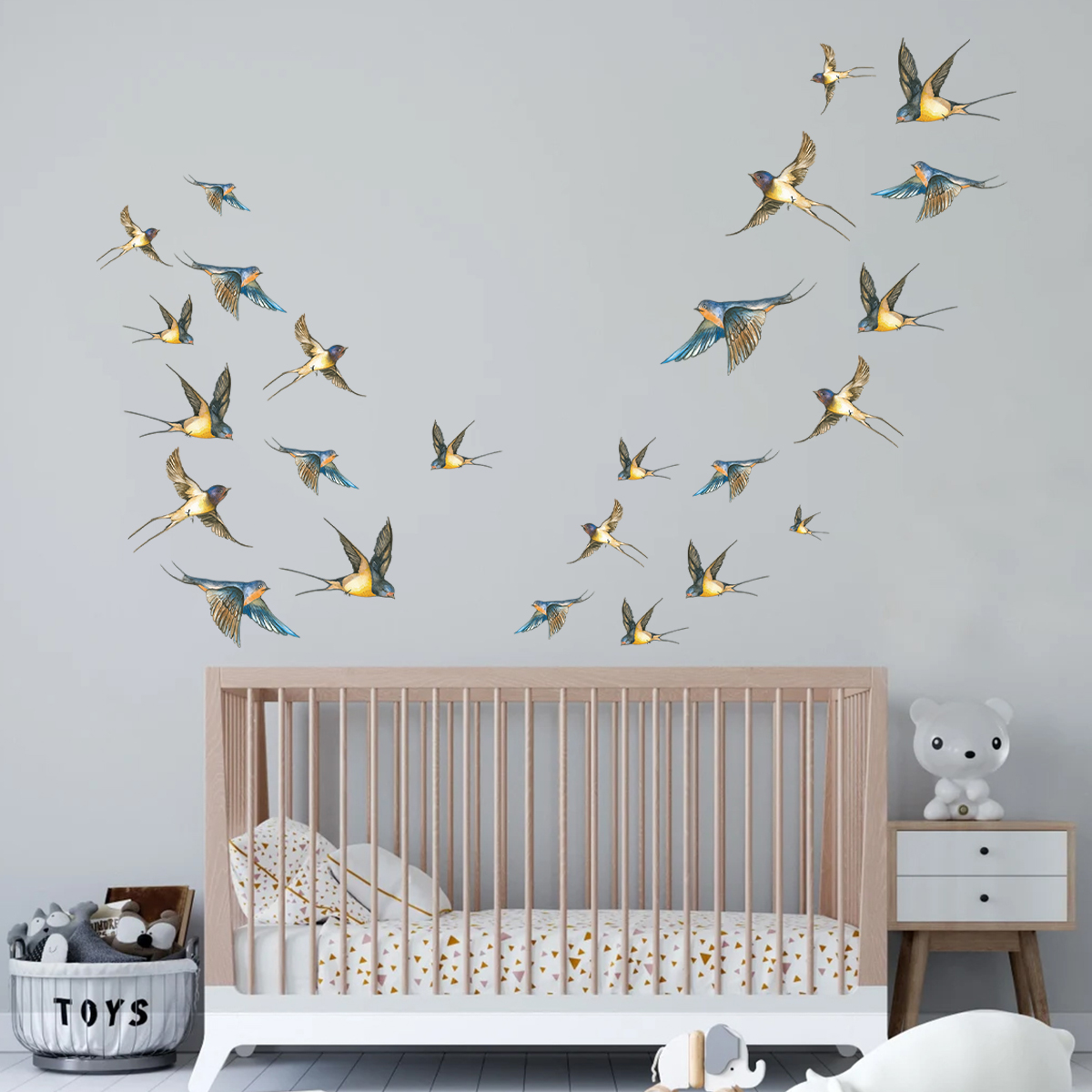 Pegatinas de pared de pájaros  - Baby Nursery Decals reseña y precio
