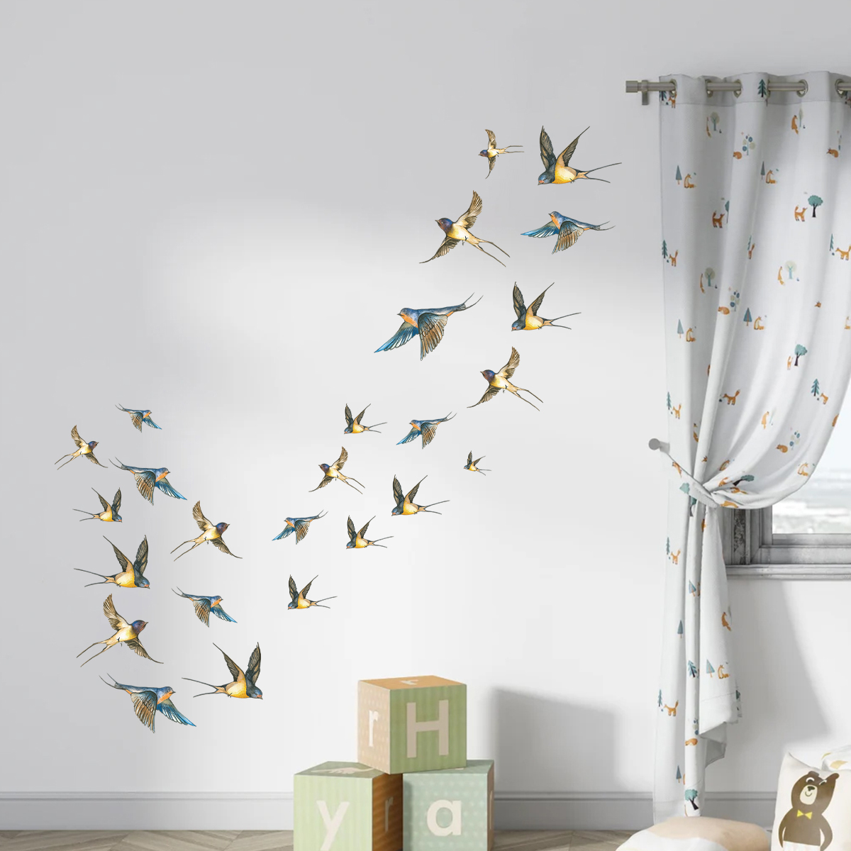 Pegatinas de pared de pájaros  - Baby Nursery Decals reseña y precio
