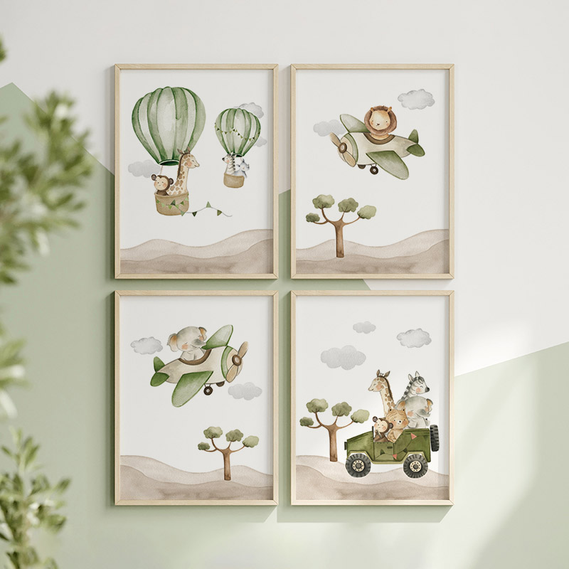 1 pieza sin marco, pósteres de - Baby Nursery Animal Prints reseña y precio