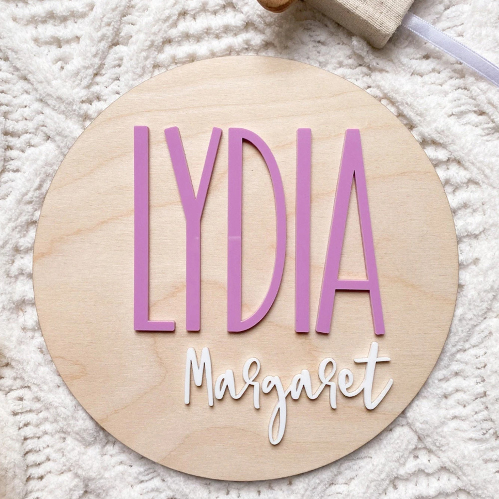 Placa de anuncio de nacimiento - Baby Nursery reseña y precio