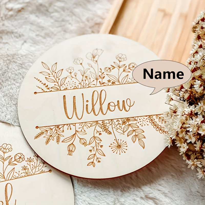 Placa con Nombre Grabado Flora - Baby Nursery Name Sign reseña y precio
