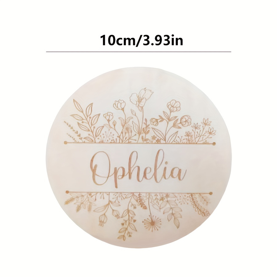 Placa con Nombre Grabado Flora - Baby Nursery Name Sign reseña y precio