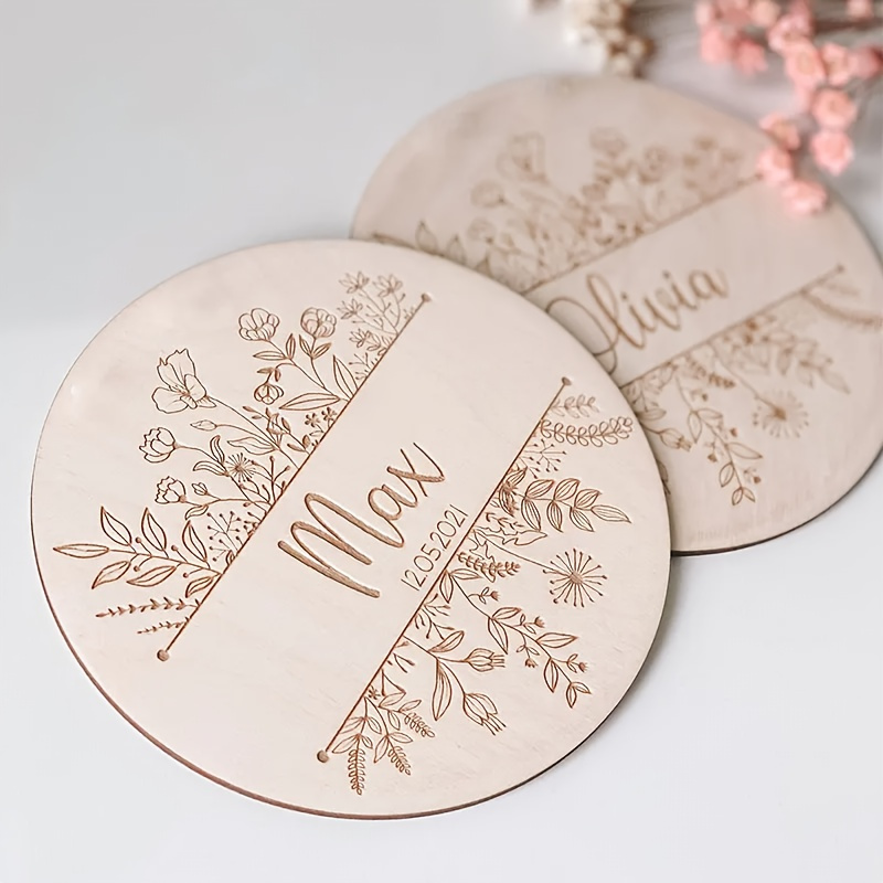 Placa con Nombre Grabado Flora - Baby Nursery Name Sign reseña y precio