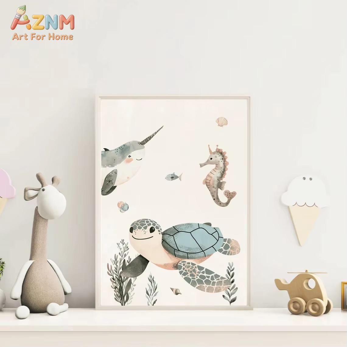 AZNM - Lienzo Decorativo con D - Baby Nursery Animal Prints reseña y precio