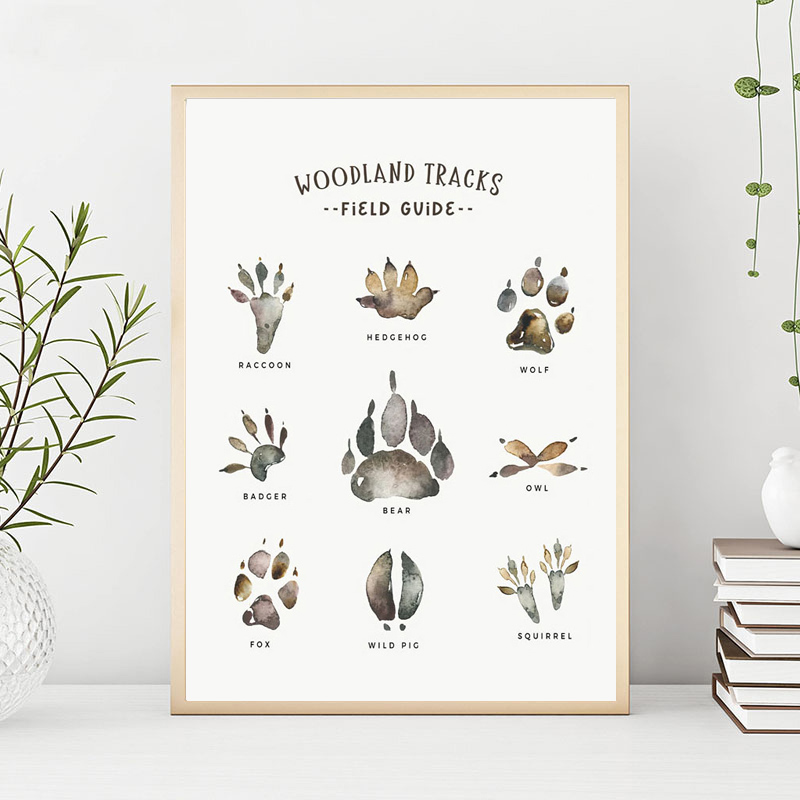 Cuadro de lienzo con diseño de - Baby Nursery Animal Prints reseña y precio