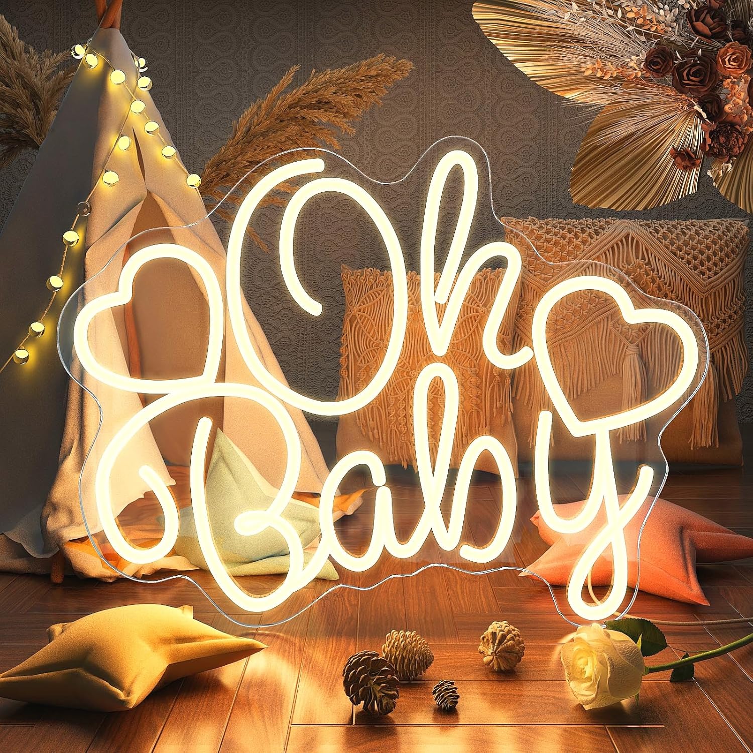 Letrero Luminoso LED 'Oh Baby' - Baby Nursery Wall Lights reseña y precio