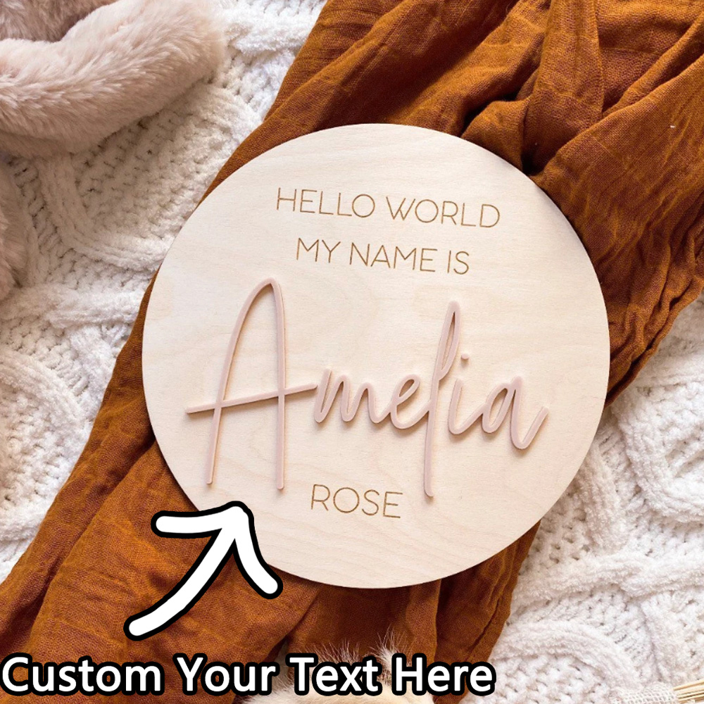 Placa de madera personalizada  - Baby Nursery Name Sign reseña y precio