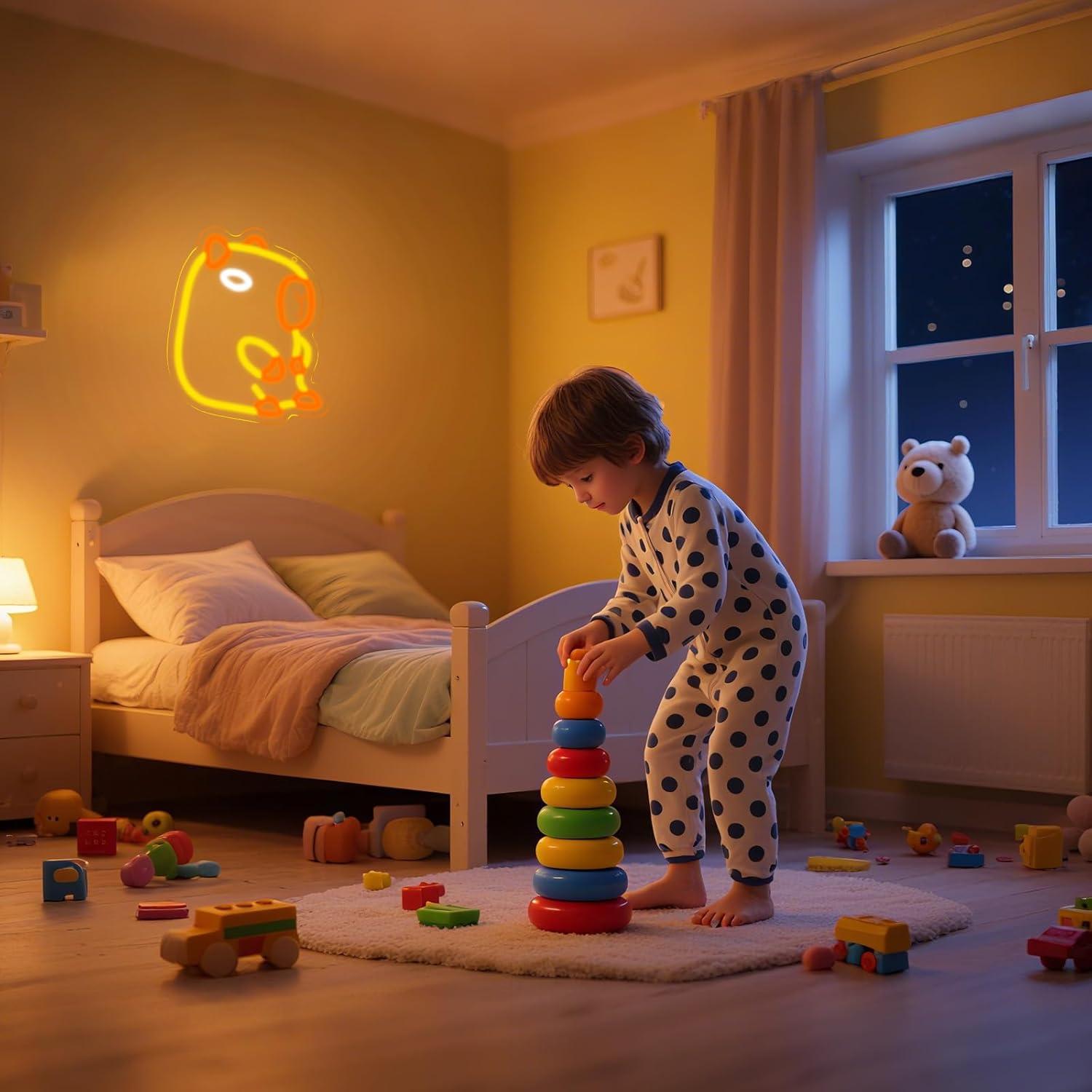 Letrero Luminoso de Capibara,  - Baby Nursery Wall Lights reseña y precio