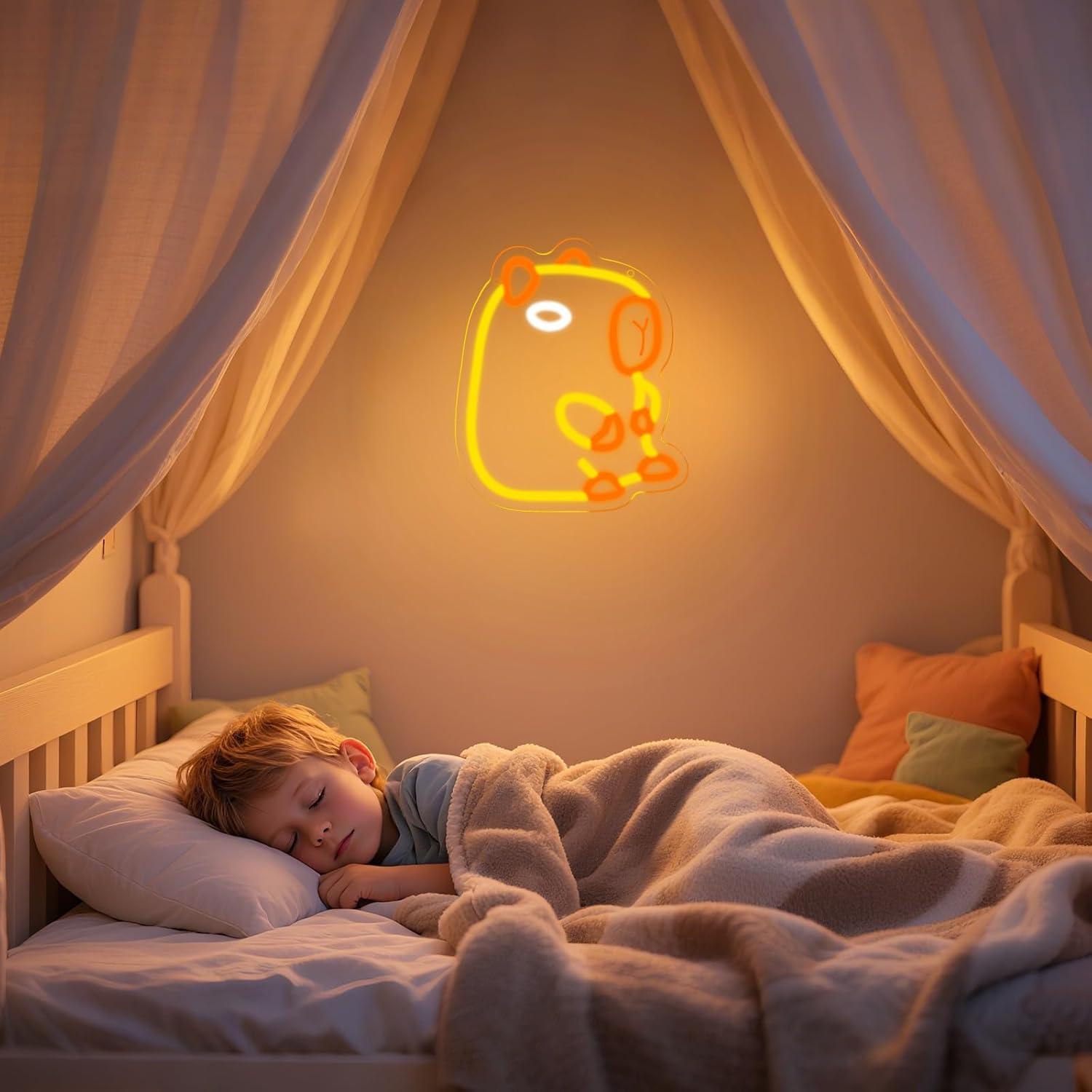 Letrero Luminoso de Capibara,  - Baby Nursery Wall Lights reseña y precio