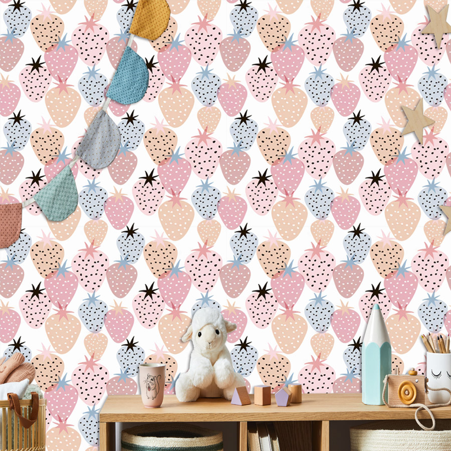 Papel Tapiz con Diseño de Fres - Baby Nursery Wallpaper Girl reseña y precio