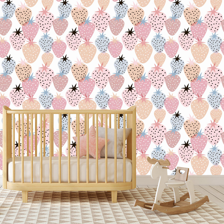 Papel Tapiz con Diseño de Fres - Baby Nursery Wallpaper Girl reseña y precio