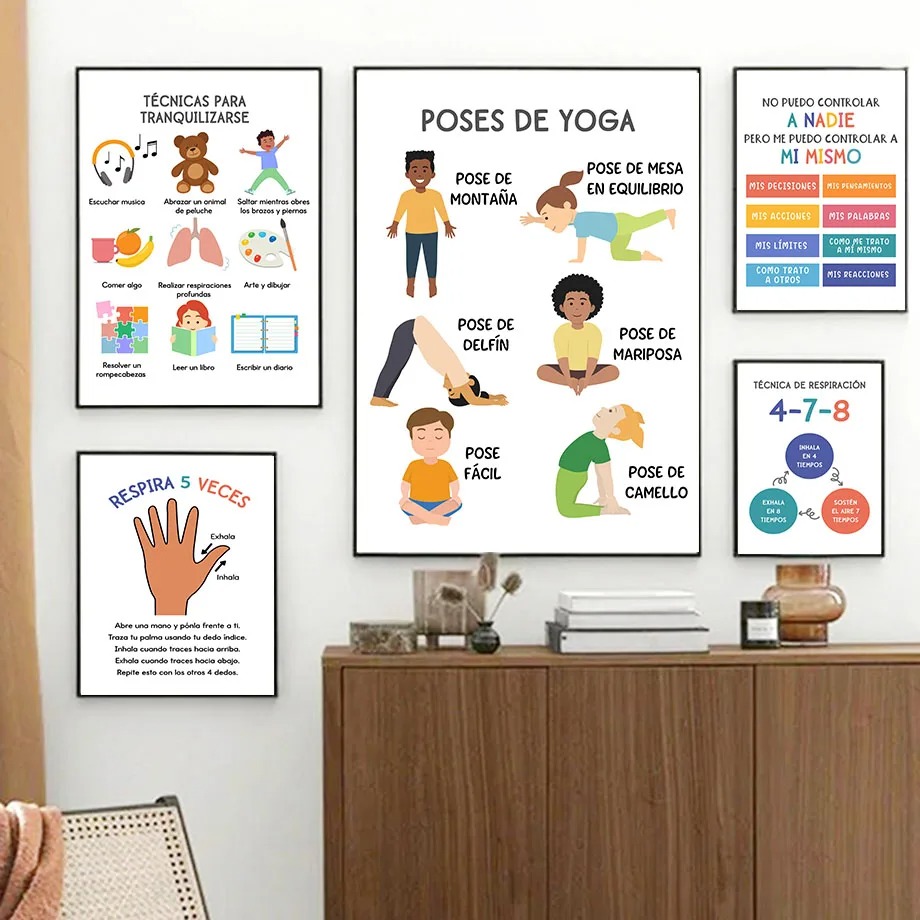 Póster educativo para niños en - Baby Nursery In Spanish reseña y precio