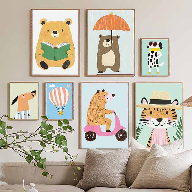 Póster de dibujos animados de  - Baby Nursery Animal Prints reseña y precio