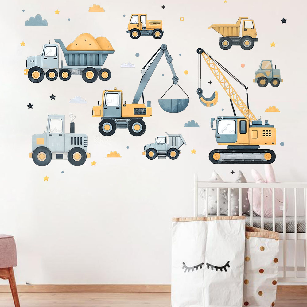 Juego de vehículos excavadoras - Baby Nursery Decals reseña y precio