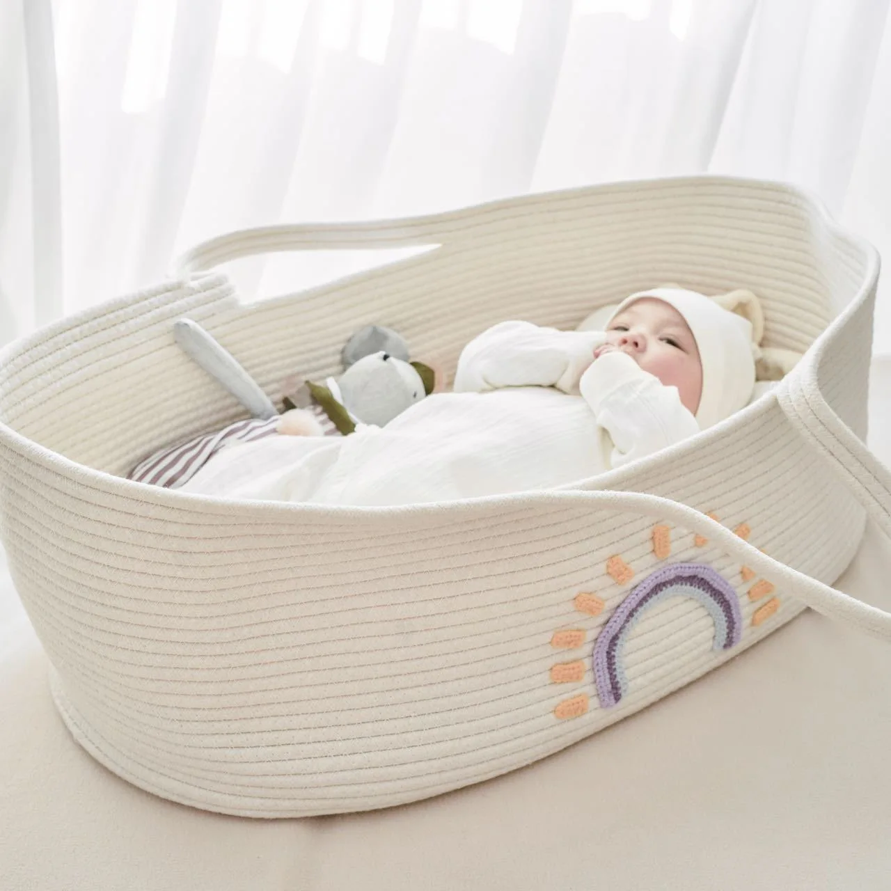 Cesta de transporte portátil p - Baby Nursery Basket reseña y precio