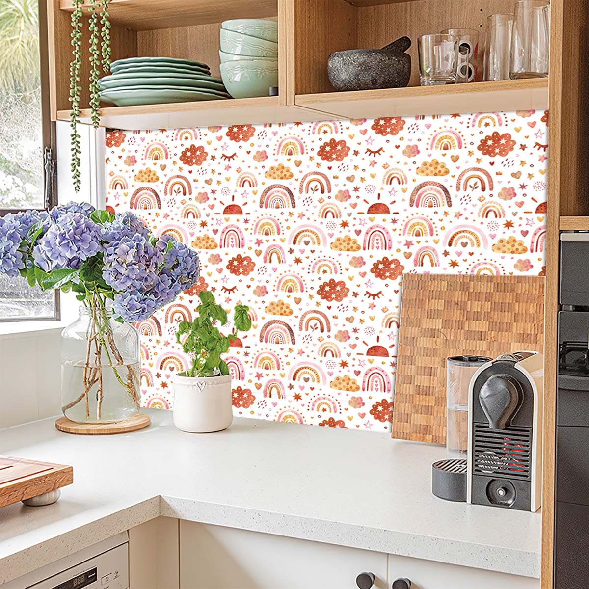 Papel tapiz de arcoíris para p - Baby Nursery Wallpaper Girl reseña y precio