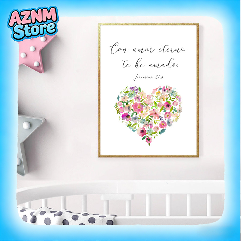 Póster con Versículos Bíblicos - Baby Nursery In Spanish reseña y precio