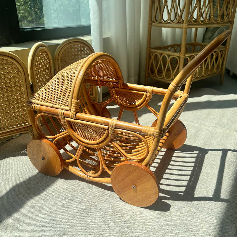 Cochecito de bebé de ratán tej - Baby Nursery Basket reseña y precio