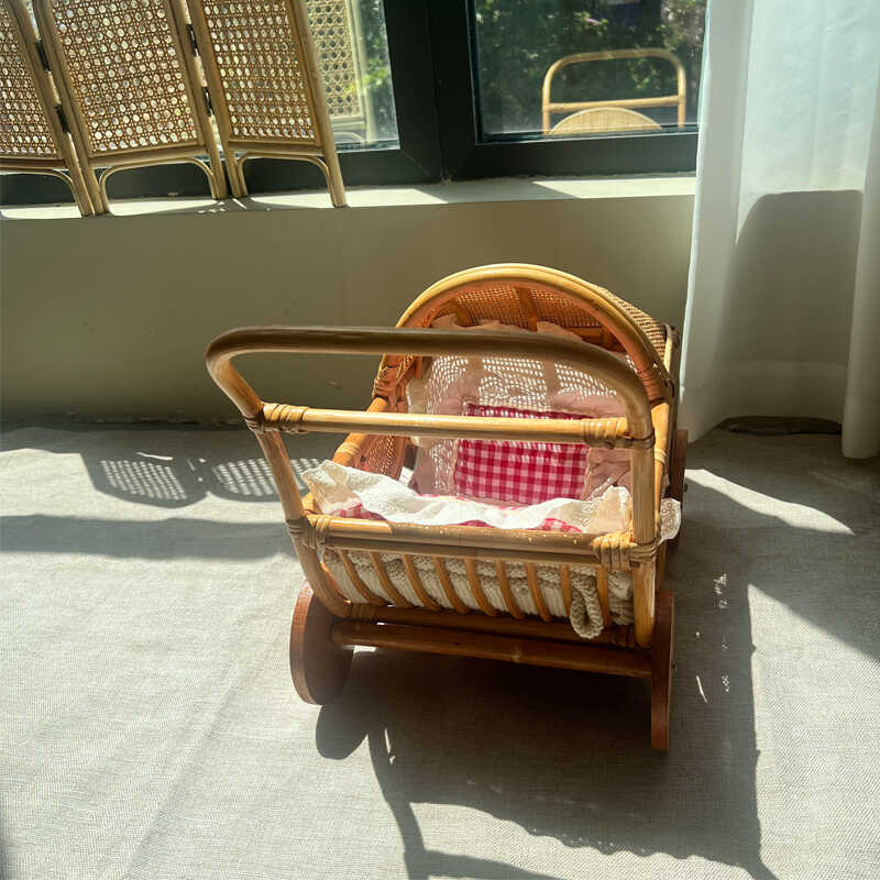 Cochecito de bebé de ratán tej - Baby Nursery Basket reseña y precio