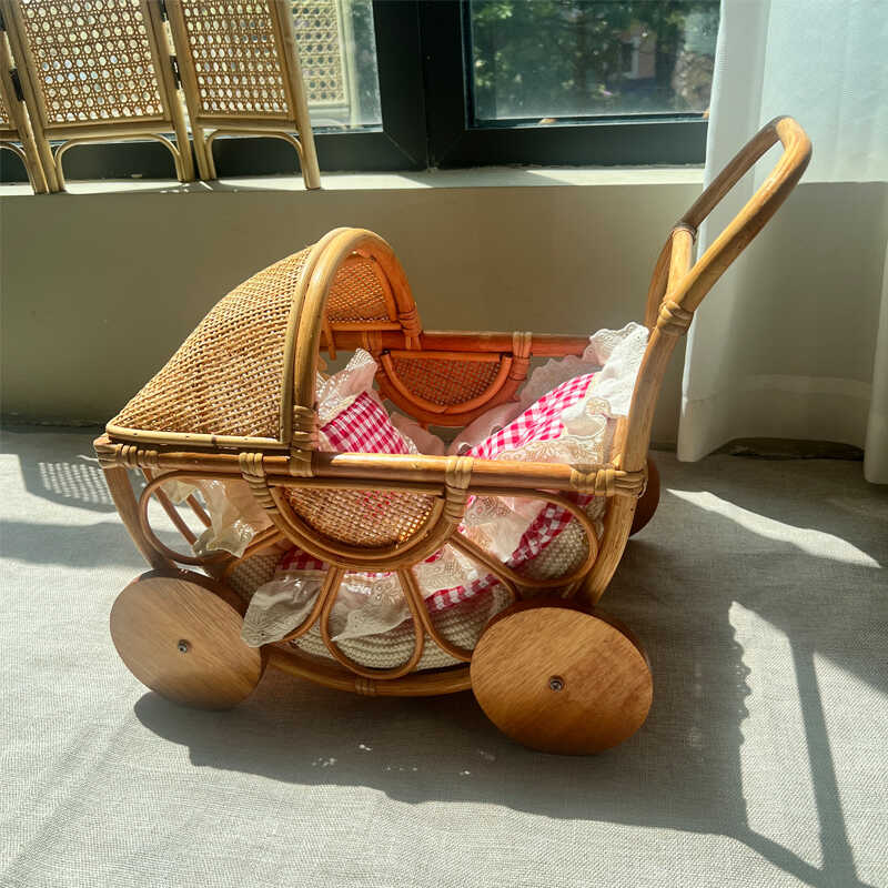 Cochecito de bebé de ratán tej - Baby Nursery Basket reseña y precio