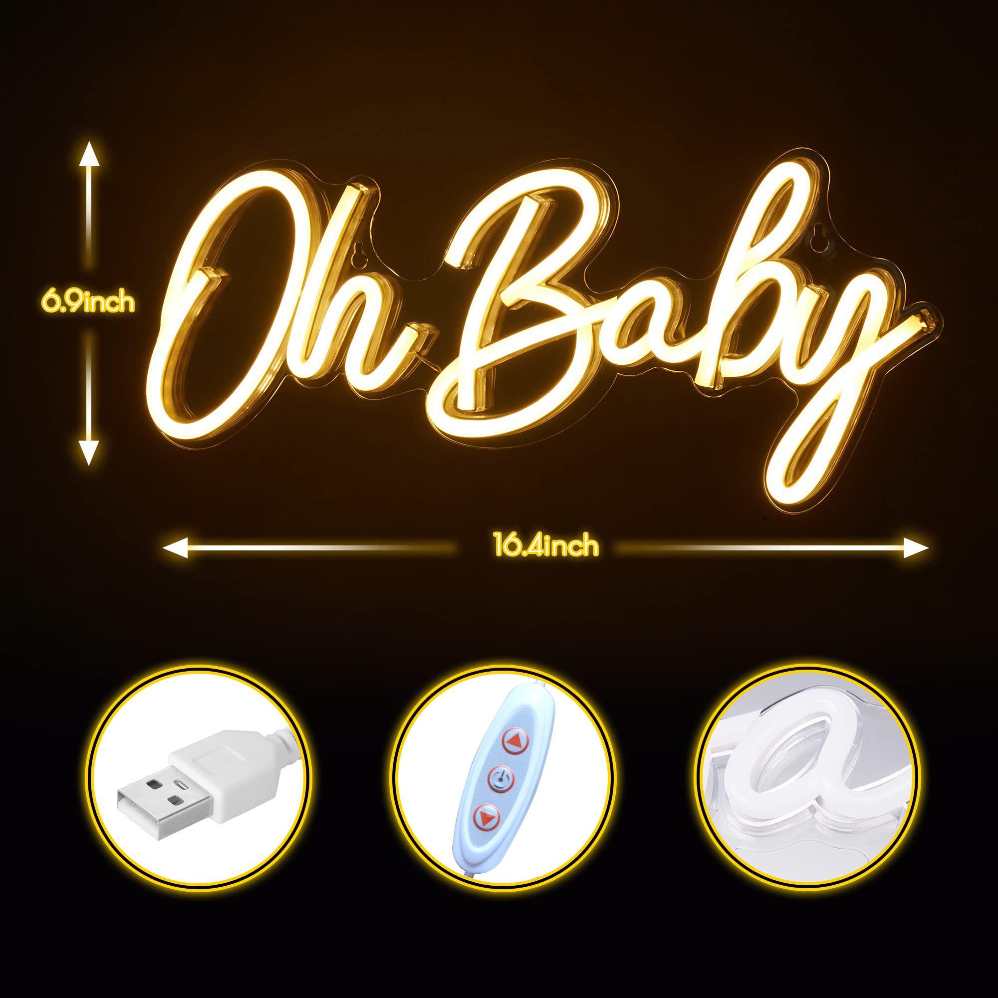 Letrero Luminoso LED de Neón U - Baby Nursery Wall Lights reseña y precio