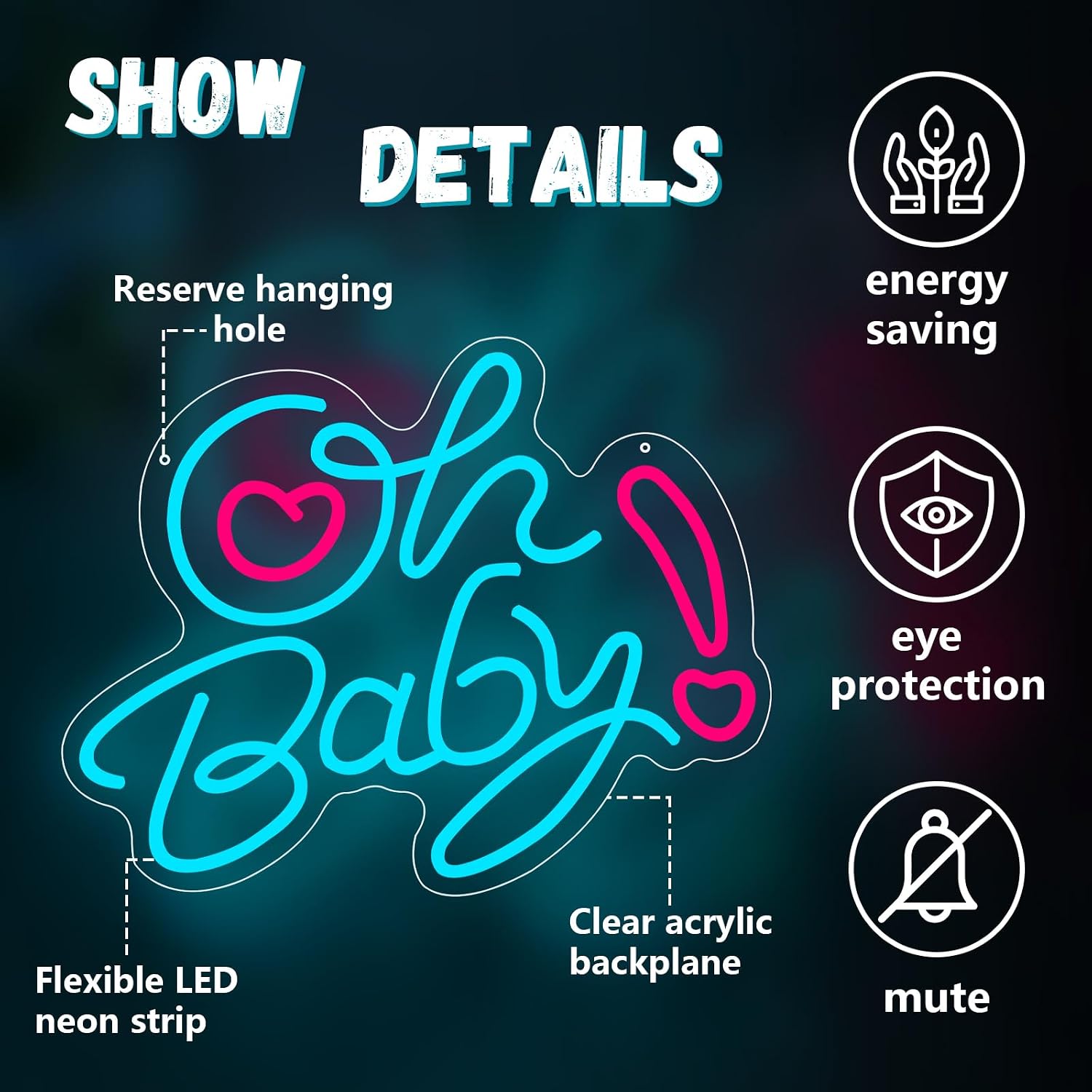 Letrero LED de Neón con Forma  - Baby Nursery Wall Lights reseña y precio