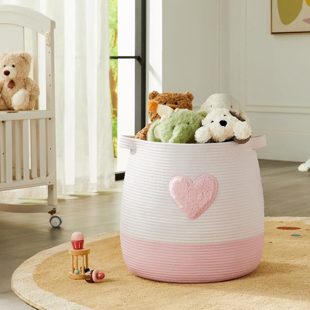Cesto para la colada rosa para - Baby Nursery Laundry Basket reseña y precio