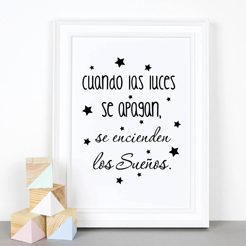 Pintura en lienzo de decoració - Baby Nursery In Spanish reseña y precio