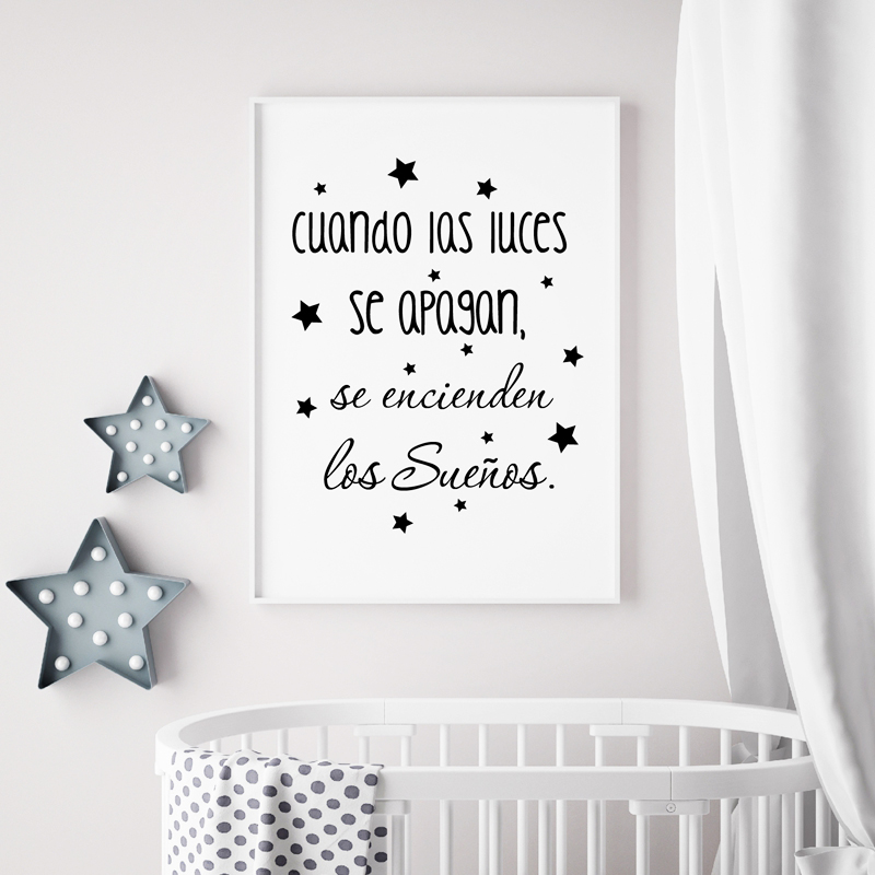 Pintura en lienzo de decoració - Baby Nursery In Spanish reseña y precio