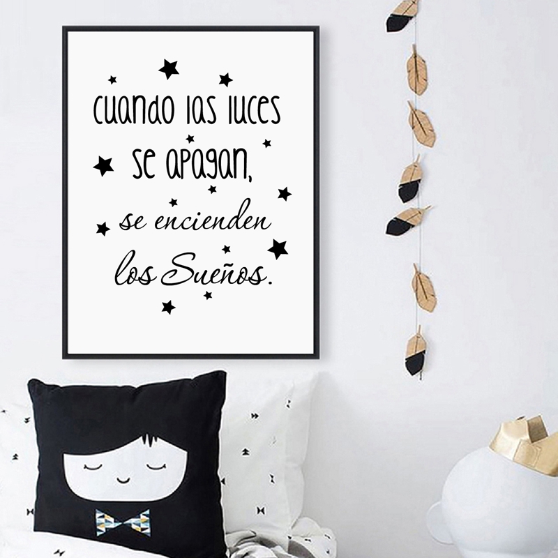 Pintura en lienzo de decoració - Baby Nursery In Spanish reseña y precio