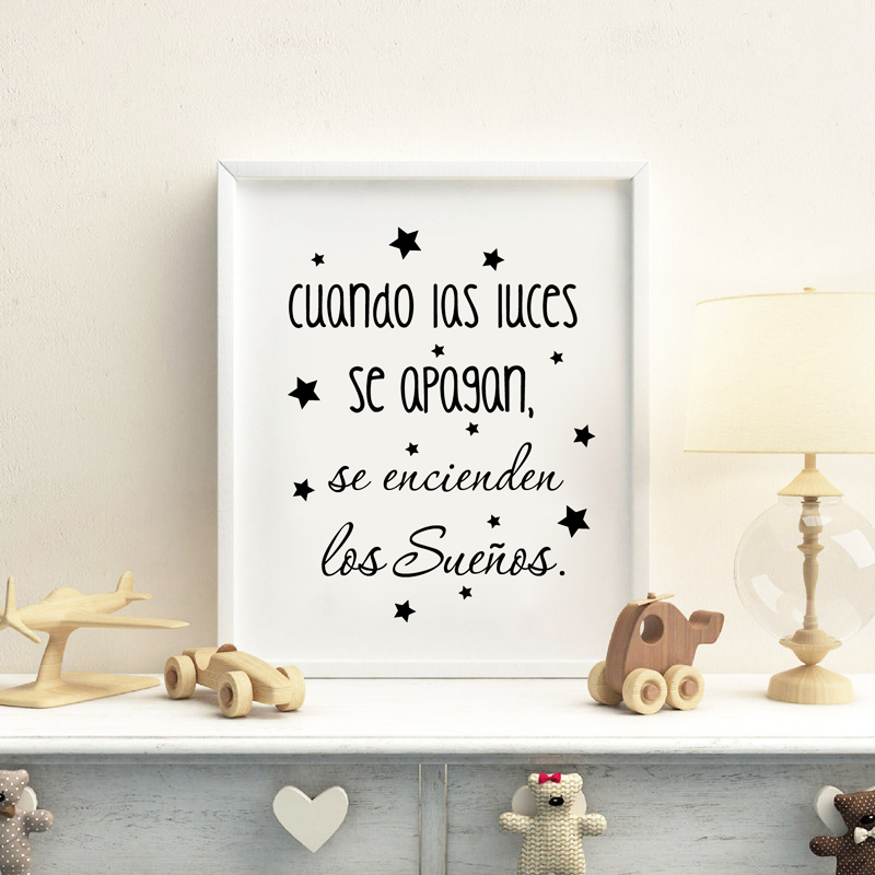 Pintura en lienzo de decoració - Baby Nursery In Spanish reseña y precio